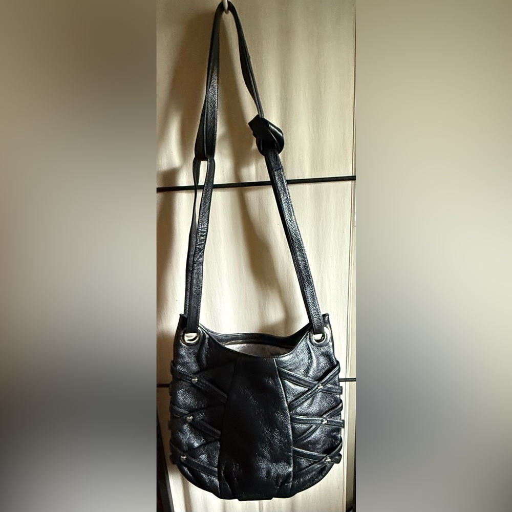 BODHI Black Leather with silver color hardware